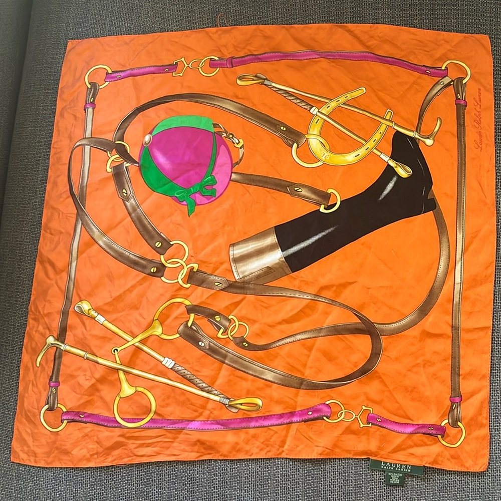 LAUREN RALPH LAUREN COLLECTION 
Equestrian Silk Printed Scarf